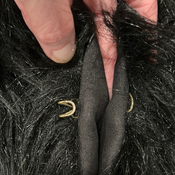 Zara Black Faux Fur Vest women’s medium lined warm - Picture 12 of 12